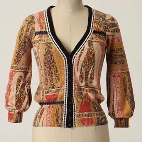 Anthropologie Sweaters - Anthro Guinevere paisley tibur lace cardigan